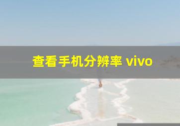 查看手机分辨率 vivo